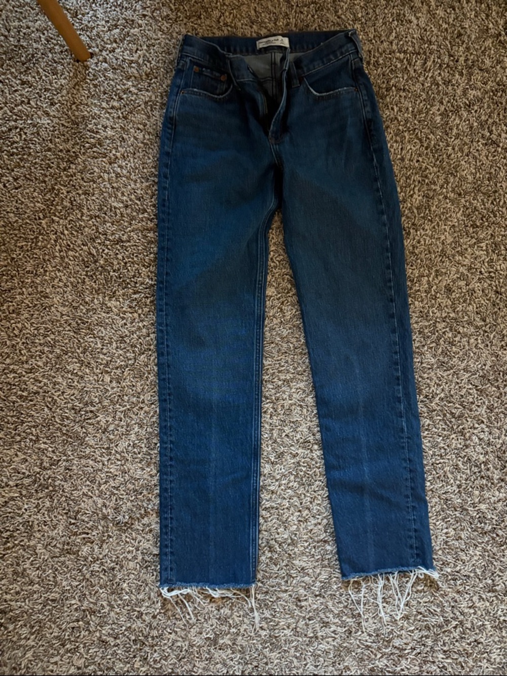 Women’s Dark Blue High-Rise Straight Jeans